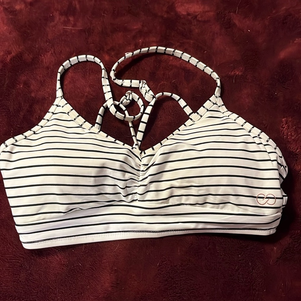 Striped bikini tops